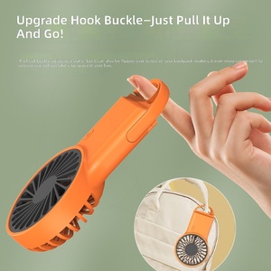 Nouveau ventilateur pliable portable avec mousqueton, mini ventilateur de bureau rechargeable par USB, design mignon de dessin animé, pour un rafraîchissement personnel - Product Image 3