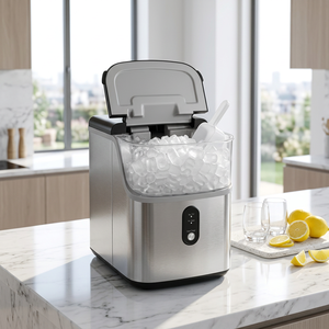 China Factory Countertop Household Automatic <b>Ice</b> <b>Maker</b> Machine Fast <b>Ice</b> Making Self Clean Visible Transparent Window Water Short - Product Image 1