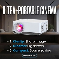 Projecteur intelligent haute définition 3D intégré, portable, pour projection murale dans la chambre, sans fil