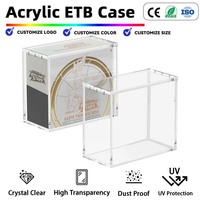 Boîte de présentation Elite Trainer Box en acrylique transparent de qualité archivistique de 5 mm, personnalisée en usine, fabriquée à la main, scellée avec un fermeture magnétique robuste
