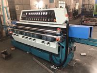Machine de polissage automatique à commande PLC avec 9 meules pour le chanfreinage en ligne droite des bords de miroirs