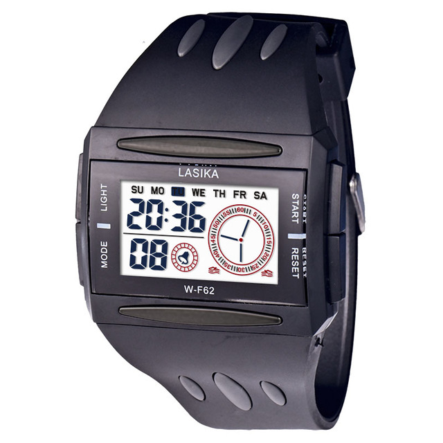 LASIKA Hot Sell Waterproof Digital Watch Children Fashionable Unisex Multifunctional Alarm Tpu Band Luminous Watch
