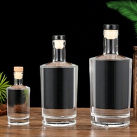 Échantillon Gratuit Bouteilles de Vin en Verre Marron/Vert Foncé 750ml-375ml Whisky Vodka Tequila Scellées au Liège Sérigraphiées