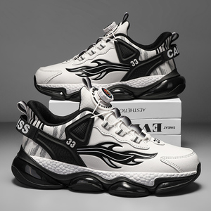 Men's Trendy Sporty Casual Basketball <b>Shoes</b> Breathable Anti-Slip Durable PVC Soles <b>Split</b> Leather Upper Comfortable All Seasons - Product Image 3