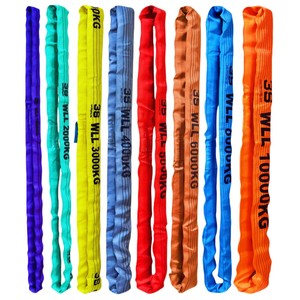 EN1492-2 10톤 고강도 최저가 소프트 폴리에스터 원형 리프팅 슬링 산업용 - Product Image 3