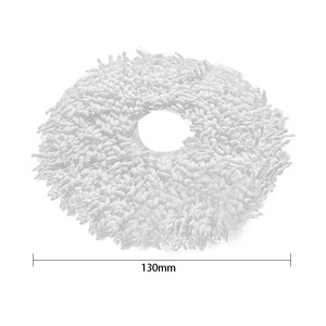 Ecovacs chenille ผ้าถูพื้นทรงกลม130มม. ใช้ซ้ำได้สำหรับ X2S X1 T10 T30หุ่นยนต์ดูดฝุ่น T50pro - Product Image 1