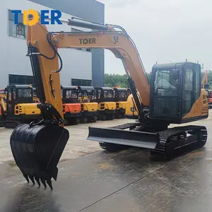 TDER excavator brand 6 ton 7 ton 8 ton 9 ton crawler type heavy excavator hydraulic excavators price with EPA engine