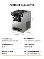 Machine à glaces WICE saveur bois de pin certifiée CE/ISO, 9 couleurs, design compact, idéale pour les commerces et restaurants, achetez maintenant