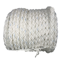 Vente en gros 48mm blanc 200m 8 brins PP polypropylène Danline corde flottante pour le remorquage de navires fournitures marines