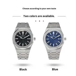 Đồng hồ thép không gỉ thương hiệu riêng, kiểu dáng thời trang nam, máy cơ tự động, dành cho doanh nhân, chống nước, dạ quang, thiết kế tùy chỉnh - Product Image 5