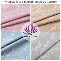 Rideaux occultants isolants ignifuges en polyester 100% de haute qualité, doux, avec broderie jacquard florale moderne et exquise