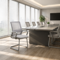Chaise de bureau ergonomique moderne en maille pivotante avec base en fer, inclinable et réglable, pour un confort optimal au bureau ou à la maison