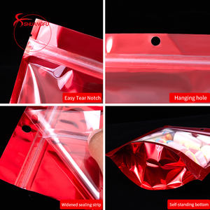 ゴールデンアルミホイルジッパーロックバッグスタンドアップポーチ食品包装用 - Product Image 2