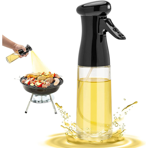 200ml Plastic Olive Oil Spray Glass Bottle Olive Oil Sprayer Mister Olive Oil Glass Bottle for Salad BBQ Kitchen Baking