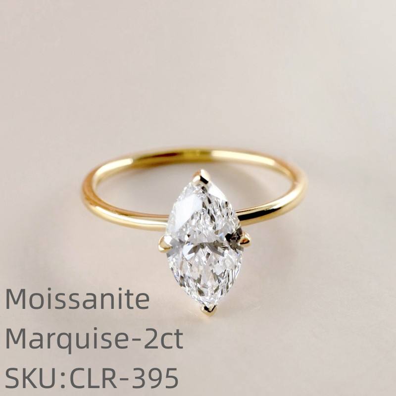 CLR-395 2ct marquise moissanite