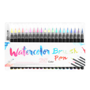 Vente chaude Multicolore tête douce eau couleur pinceau stylo Enfants peinture aquarelle pinceau stylo dessin en douceur pinceau marqueur - Product Image 1