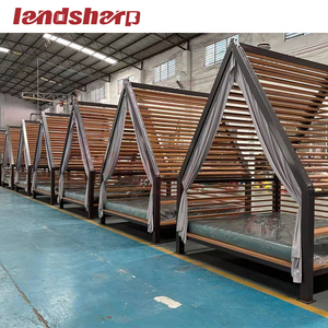 Tumbona de Aluminio Landsharp con Colchón y Almohadas, Muebles de Exterior para Playa, Jardín, Hotel, Piscina, Tumbona Reclinable - Product Image 3