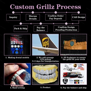 Mặt Dây Răng Hip Hop Mạ Vàng Thiết Kế Tổ Ong Khảm Đá Moissanite Bạc 925 Cao Cấp - Product Image 5