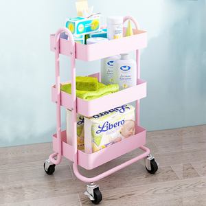 Organizador móvil de acero al carbono para cocina y hogar, 3 niveles, carrito de almacenamiento rodante para servir - Product Image 3