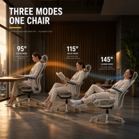 Chaise de bureau exécutive moderne avec design entièrement en maille, fonctionnalités réglables, tissu ergonomique de haute qualité pour le bureau à domicile