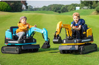 Voiture électrique pour enfants, excavatrice de grande taille 12V avec télécommande