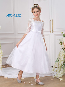 Vestido <span class=keywords><strong>de</strong></span> niña <span class=keywords><strong>de</strong></span> las flores MQATZ con bordado <span class=keywords><strong>de</strong></span> encaje en las mangas, vestido <span class=keywords><strong>de</strong></span> fiesta, <span class=keywords><strong>ropa</strong></span> infantil, vestido <span class=keywords><strong>de</strong></span> noche para boda, ALP-0083 - Product Image 5