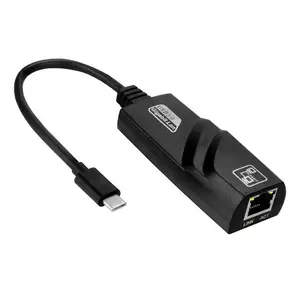 Adattatore per scheda di rete da USB-C a Gigabit Ethernet Rj45 LAN 10/100/1000Mbps di alta qualità per laptop desktop Android TV Box