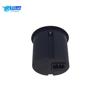 Enchufe de escritorio empotrado redondo con doble USB y toma de corriente de 20W con carga rápida tipo C para mesa de sofá, estándar europeo