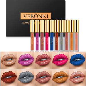 Grosir lipstik cair <span class=keywords><strong>Glitter</strong></span> Makeup berlian <span class=keywords><strong>Lipgloss</strong></span> <span class=keywords><strong>Set</strong></span> 10 warna lipstik berkilau - Product Image 1