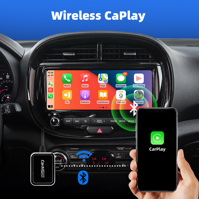 Keykeer Apple CarPlay/Android Auto Original Car Wired Wireless 2-in-1 Converter Box USB Model EC11-X-SI-C Universal Fitment