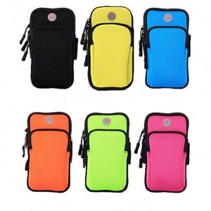 Sport Hiking Gym Smart Phone Arm With Earphone Hole Running Armband Pouch Bag Pockets Promotion <b>Gift</b> - Product Image 2