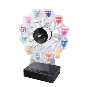 Support à verres à shot en acrylique éclairé par LED, 12 trous, pour bar, KTV, cocktail party, style grande roue, avec lumière rechargeable - Product Image 5