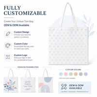 Sac fourre-tout en toile blanche avec imprimé à pois bleus, grande capacité, réutilisable, sac de shopping robuste en toile épaisse, sac à bandoulière pour usage quotidien