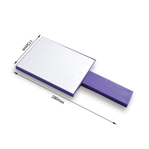 Espejo Cosmético de Mano Personalizado, Bonito y Elegante, Color Morado Brillante, para Viaje - Product Image 3