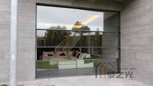Fenêtre coulissante verticale à moteur électrique au design moderne Smart automatique pour balcon villa cadre en alliage d'aluminium écran pliant - Product Image 4