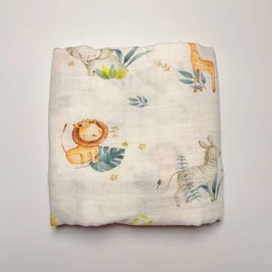Coperta in garza per neonati per tutte le stagioni, asciugamano fasciatoio in cotone di bambù a doppio strato, telo da bagno per neonati e bambini piccoli - Product Image 4