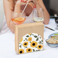 Boîte à mouchoirs décorative de luxe en acrylique, distributeur de serviettes personnalisé avec motif couleur intégrale, support à serviettes pour la décoration intérieure