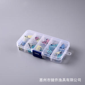Clear Plastic 10 Compartment Storage <b>Box</b> With Removable Dividers Multi Function <b>Tackle</b> <b>Box</b> For Fishing Electronics Jewelry Tools - Product Image 3