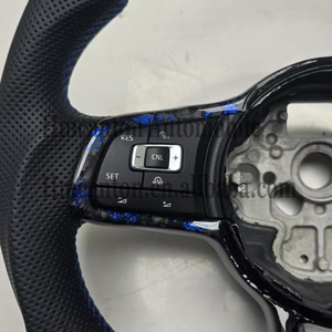 พวงมาลัยรถยนต์หนังคาร์บอนไฟเบอร์แบบเจาะรู สำหรับรถยนต์ Volkswagen VW GTI7 Golf MK7 ขายส่งราคาพิเศษ - Product Image 3