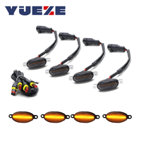 Calandre avant universelle 12V pour voiture Lumière LED Lentille fumée Ambre 12LED Grill Light Eagle Eye Lamp pour Off Road Trunk SUV Ford Toyota