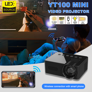 Nouveau projecteur portable mini YT100 pour la maison, format 16:9, compatible avec la mise en miroir d'écran, Miracast, Airplay, <span class=keywords><strong>Dlan</strong></span>, Wifi, projecteur sans fil pour téléphone portable - Product Image 2