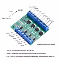 Dört kanallı DC MOSFET Alan Etkili Transistör Modülü M28, PLC Amplifikatör Devre Kartı Sürücüsü Optocoupler İzolasyonu Çin