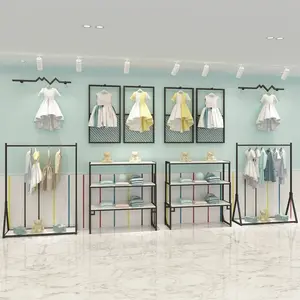 儿童服装店家具婴儿服装店展示架为儿童服装零售店