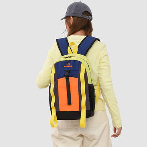 Sac à dos en nylon color-block tendance style coréen 2026 avec bretelles courbées grande capacité pour enfants du primaire - Product Image 3