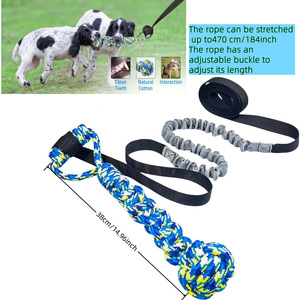 <b>Pet</b> Dog Nylon Rope <b>Toy</b> Blue And Black Two Piece Set <b>For</b> Tug Of War <b>Interactive</b> Play Teeth Grinding Cleaning Large Size - Product Image 4
