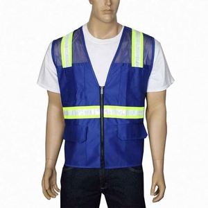 Custom Men's <b>Reflective</b> Vest <b>Jacket</b> Workwear Mesh Shirt with Safety <b>Reflective</b> Pockets Personalized Logo - Product Image 2