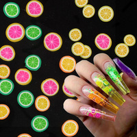 Polymeerklei Fruitplakjes 27 Kleuren Maan Sterren Bloem Designs 3D Nagelkunst Stukjes Groothandel Benodigdheden Sprinkles Sieraden Steen Edelsteen