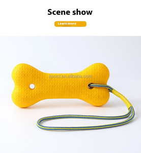 Jouet à mâcher pour chien en forme d'os, mignon, en mousse EVA écologique, coloré avec corde, pour soulager l'ennui - Product Image 3