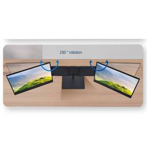 Triple extension pliable pour ordinateur <span class=keywords><strong>portable</strong></span>, écran double IPS 14 "haute résolution 60Hz, <span class=keywords><strong>moniteur</strong></span> <span class=keywords><strong>portable</strong></span> pour les affaires et les voyages, noir - Product Image 3