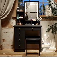 Table de maquillage et armoire de rangement pour chambre à coucher, design moderne et minimaliste, exclusivité transfrontalière, luxe léger haut de gamme 2026